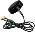 5G LTE Puck Antenna MIMO Omni-Directional with Dual-Diversity SMA Male Connectors with 15′ Cables, Pack of 2 B443806