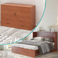 Queen Murphy Bed Cabinet with Charging Station and Memory Foam Mattress X542