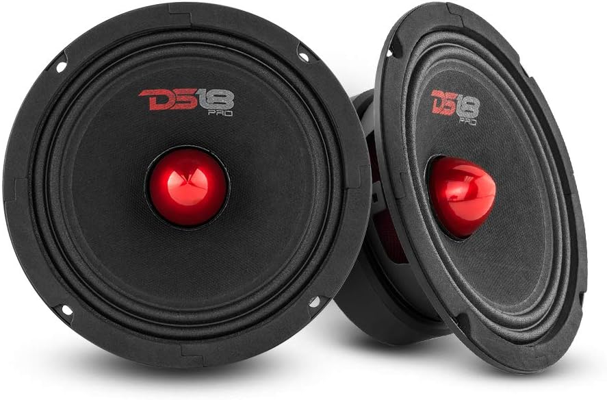 Red Aluminum Bullet 6.5 Midrange Loudspeaker 4 Ohms 480W Max (2 Speakers) E427462