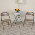4 Pack Beige Metal Folding Chair A10593