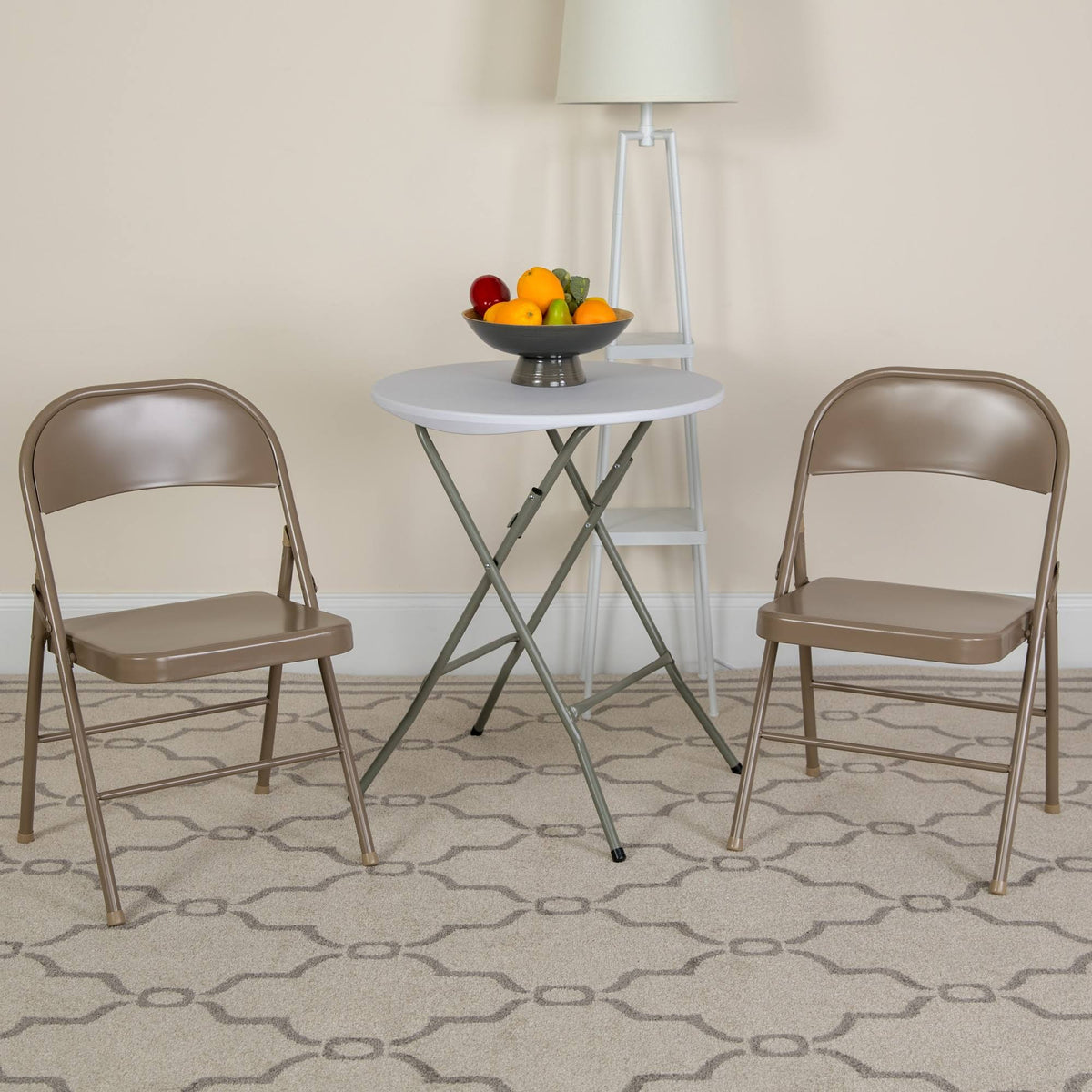 4 Pack Beige Metal Folding Chair A10593