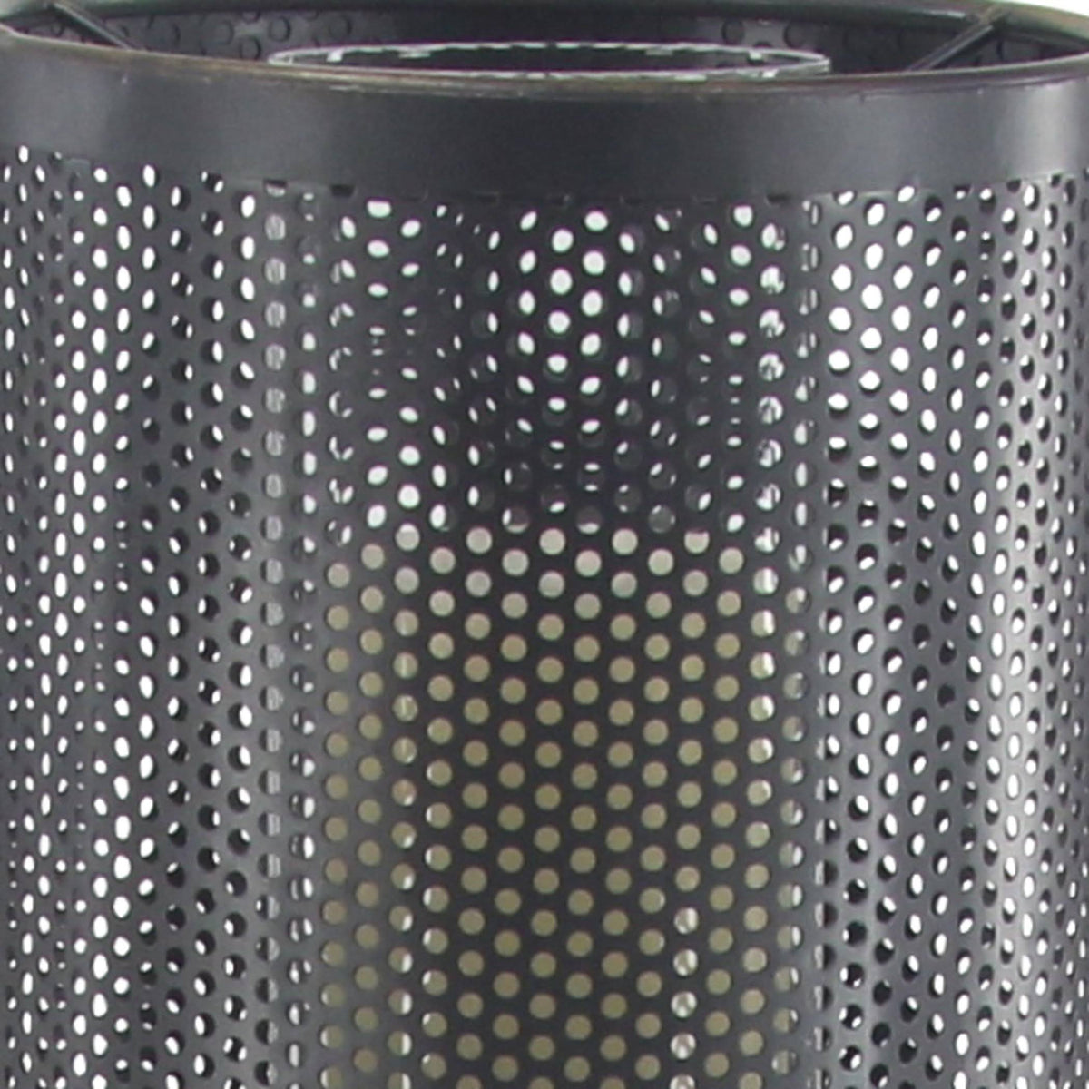 Black Iron and Glass Floor Candle Holder Y695249