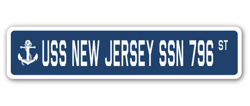 USS New Jersey Street Sign M10311