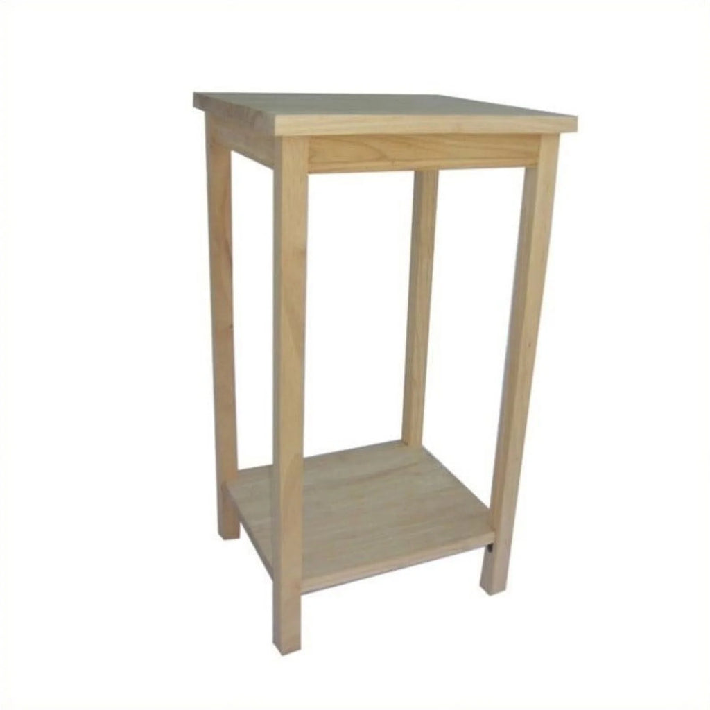 Solid Wood Unfinished Accent Table D7124