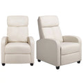2pcs Beige Recliner Chair with Pocket Spring B6549