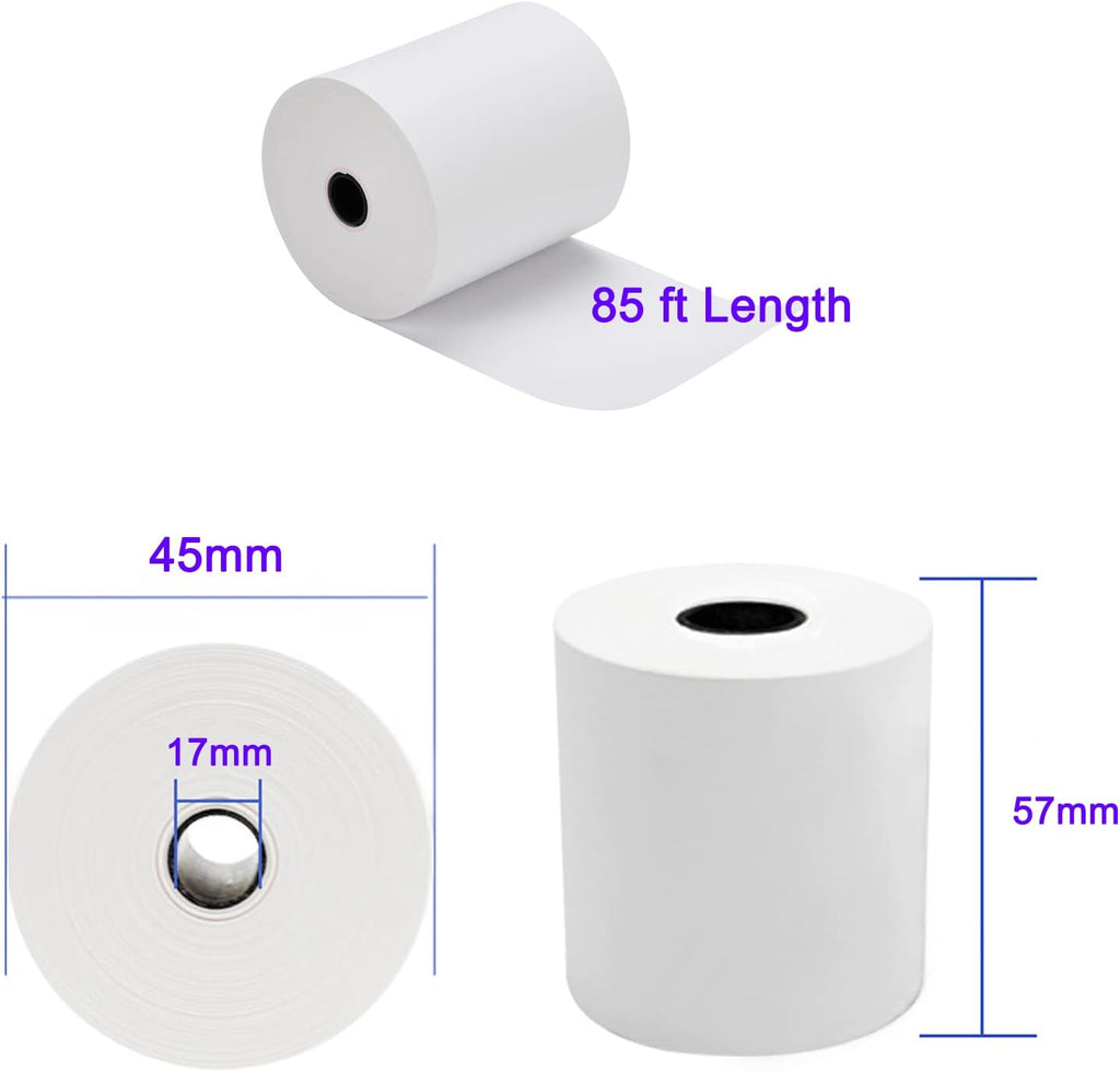 2 1/4inch 85ft Thermal Receipt Paper (50 Rolls) A2111