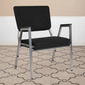 4 Pack Black Antimicrobial Fabric Bariatric Medical Reception Arm Chair D117