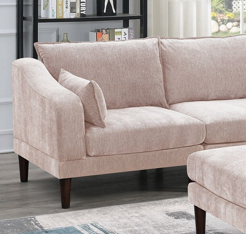 5pc Modular Sofa Set with Armless Chair Corner Wedge Ottoman J4902