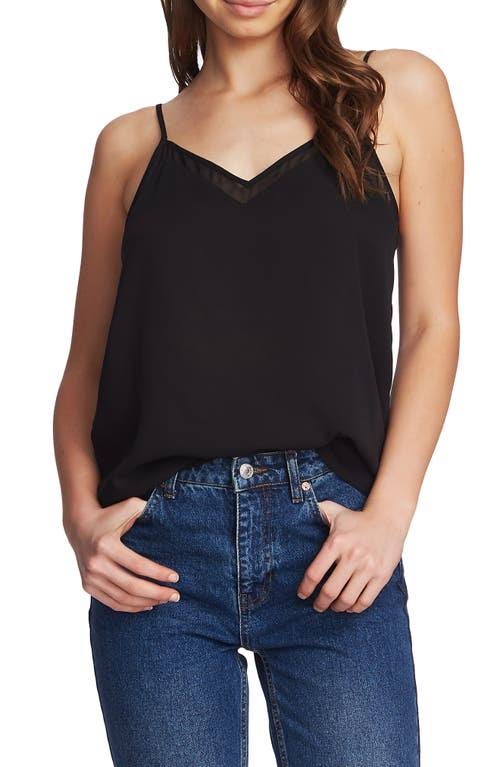 Rich Black Chiffon V Neck Camisole Top M956804