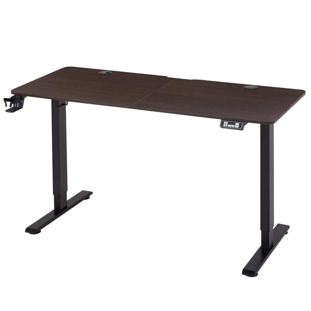 Electric Standing Desk Height Adjustable 55 inches Walnut M3949