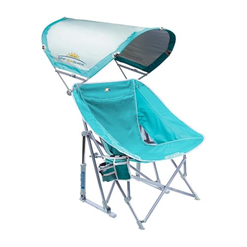 Outdoor Rocking Chair with Sunshade Canopy U8292