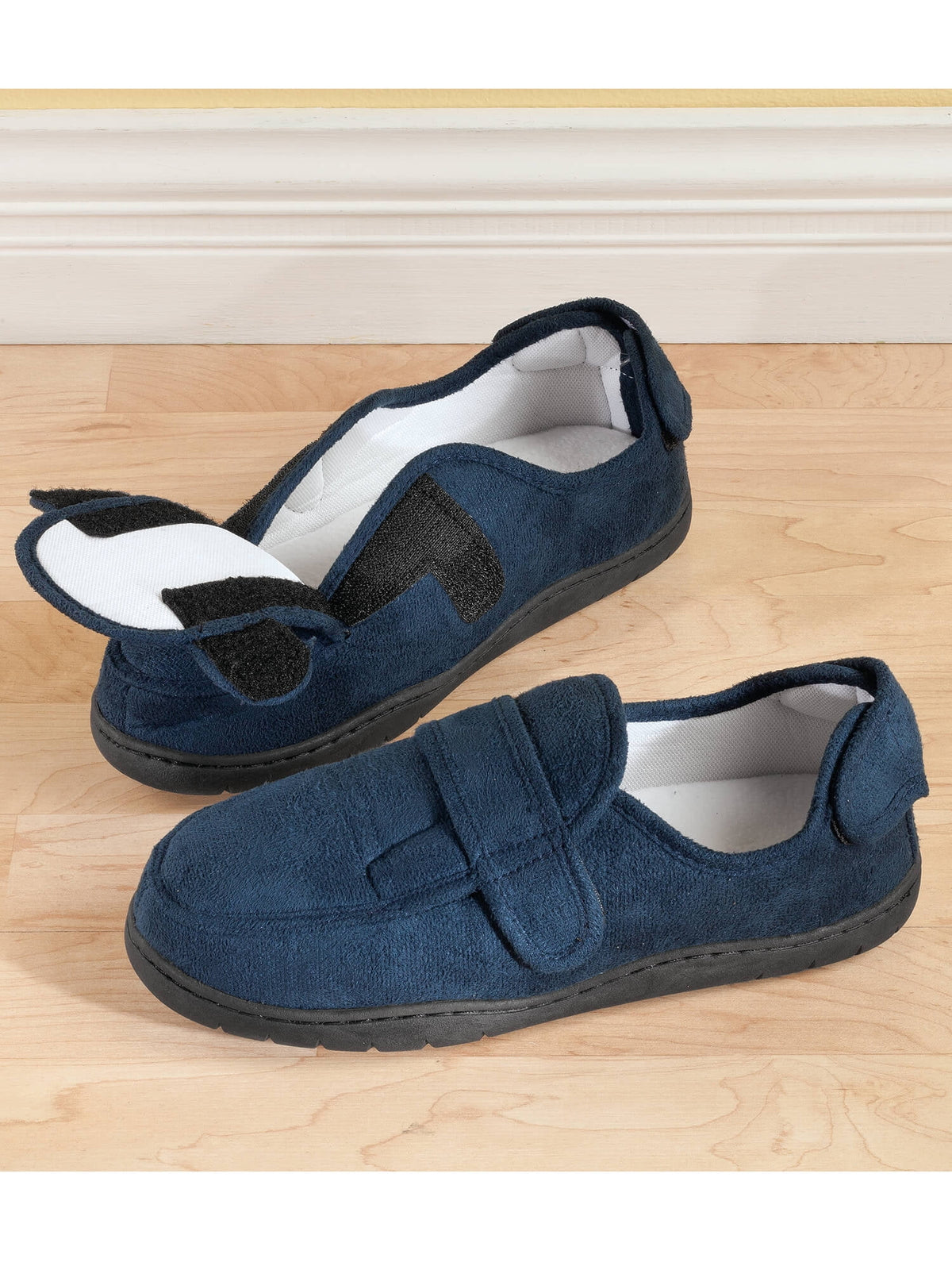 Navy Blue Memory Foam Slippers R98145