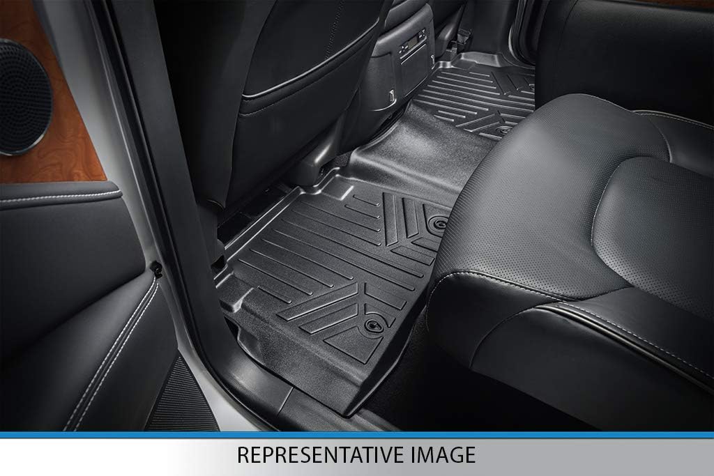 Black Custom Fit Floor Mats 2 Rows and Cargo Liner Trunk Set W673128