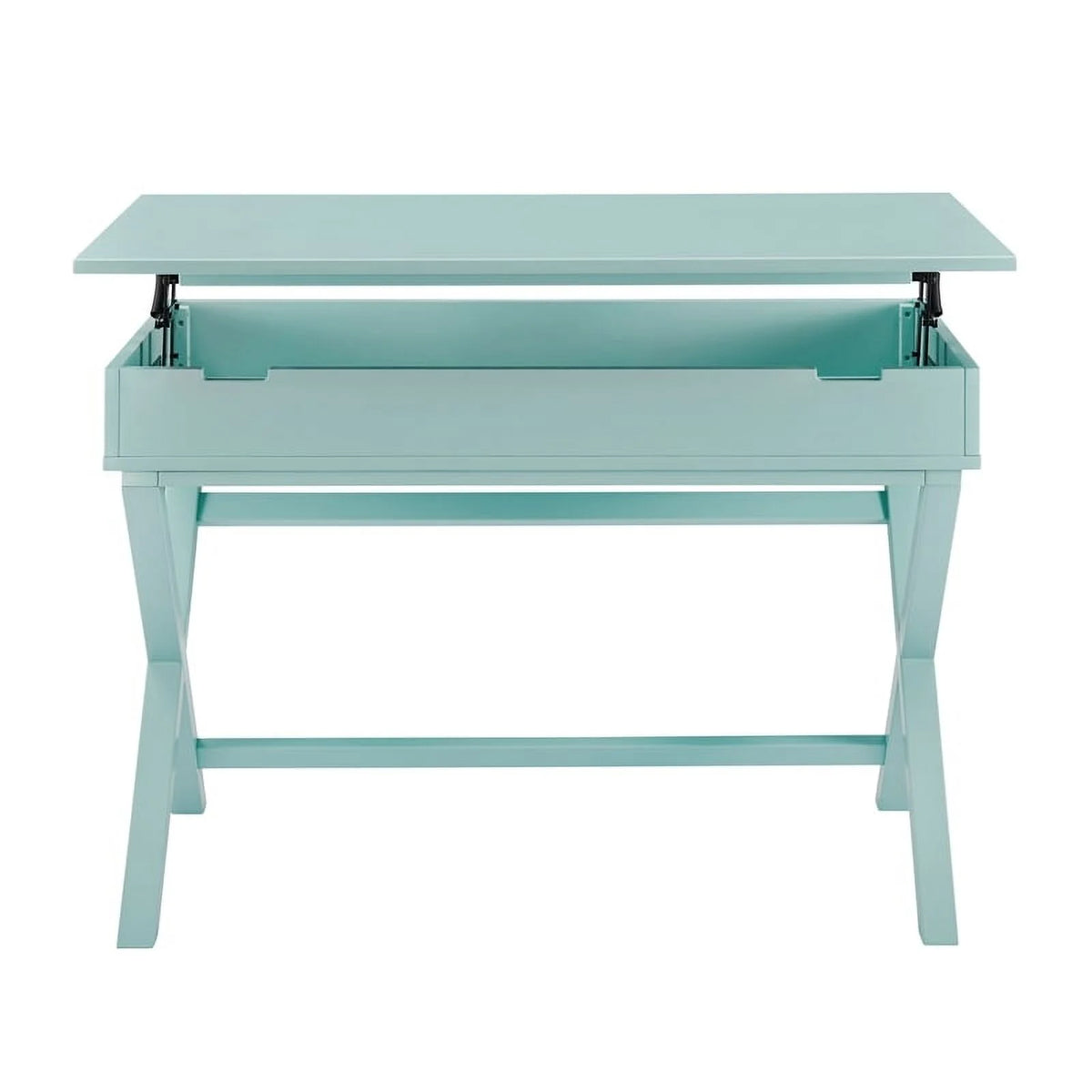 Turquoise Blue Wood Lift Top Desk U502