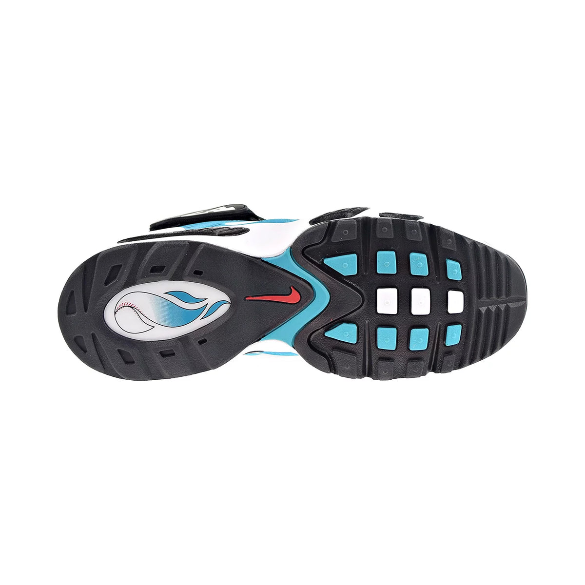 Aqua Marine Black White Men's Shoes H9722