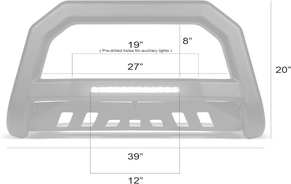 Matte Black LED Bull Bar R28065