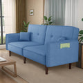 Blue Convertible Sofa Twin Size Bed S145128