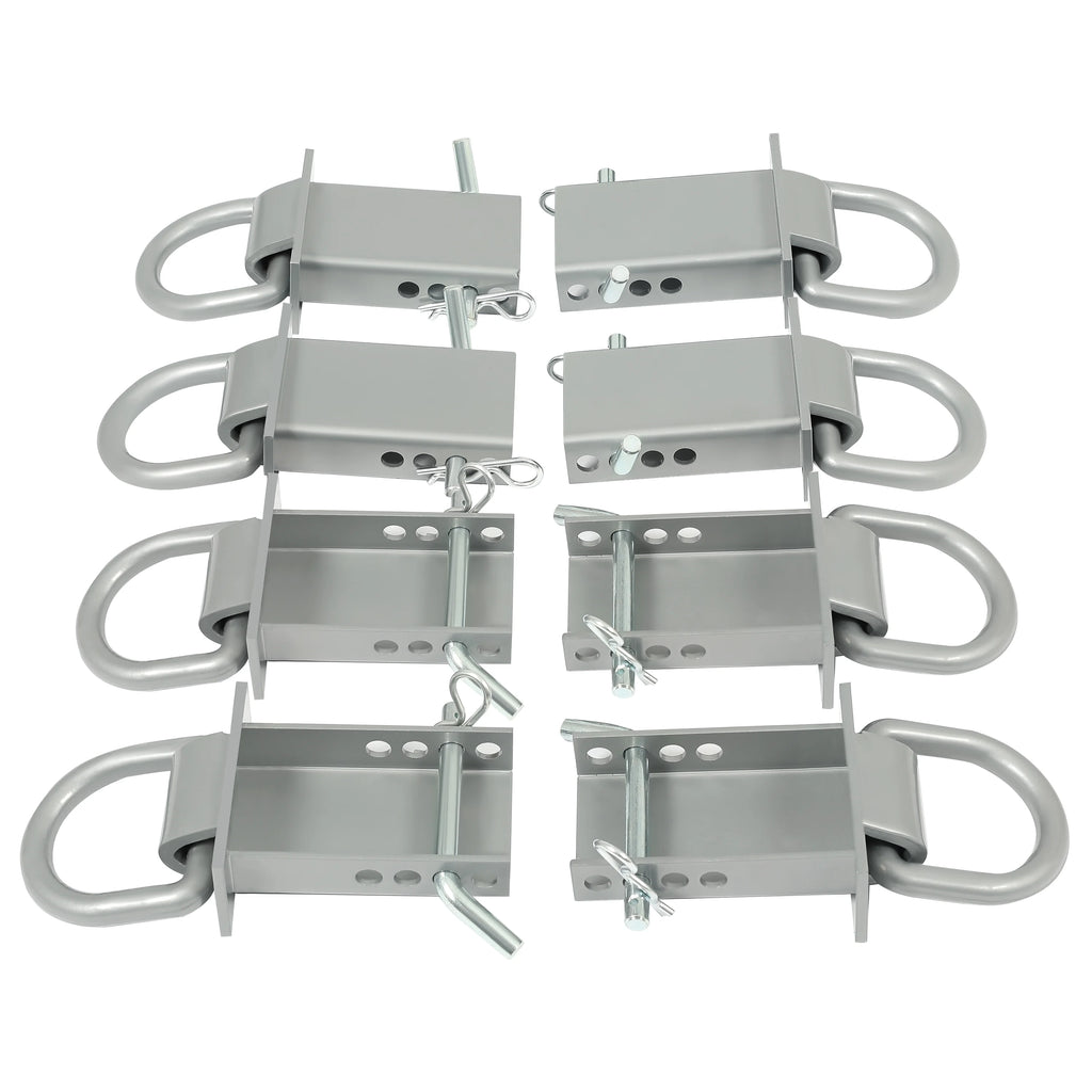 8 Pcs Removable Trailer Stake Pocket Tie Down D Ring Zinc Coated 5400 Lbs Load Limit Q928727