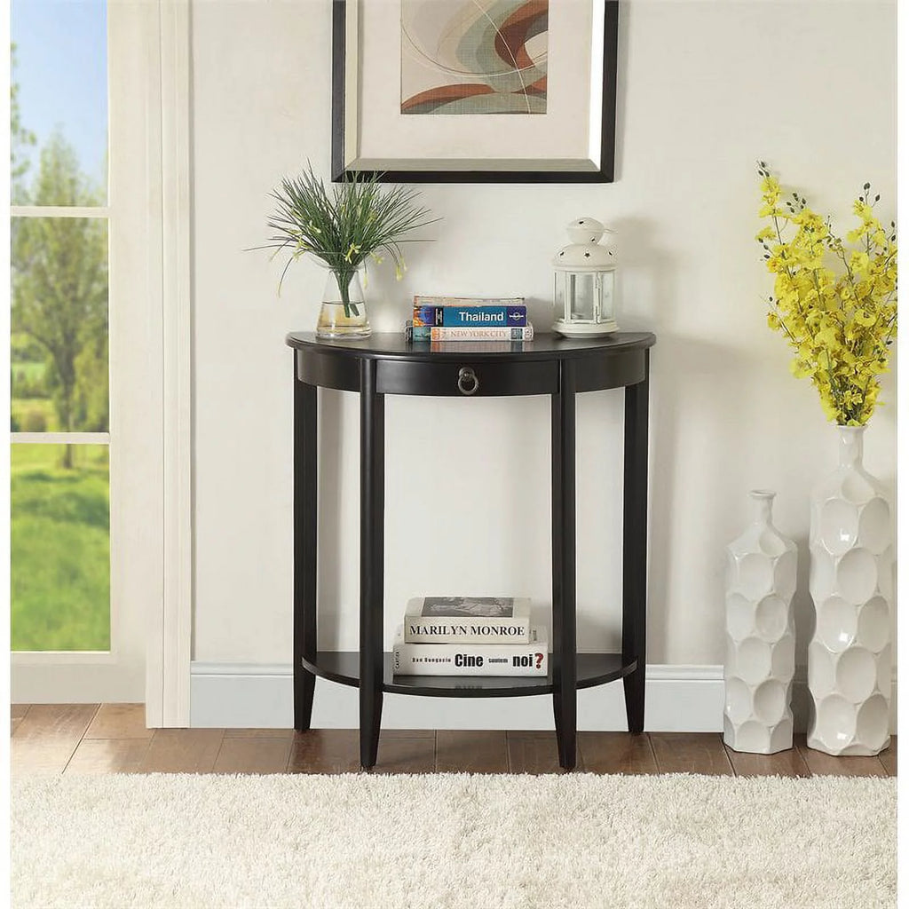 Black Wood Console Table V491