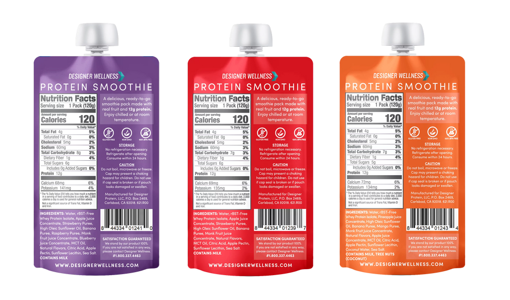 Protein Smoothie 12 Count Variety Pack 12g Protein Gluten-Free V9559
