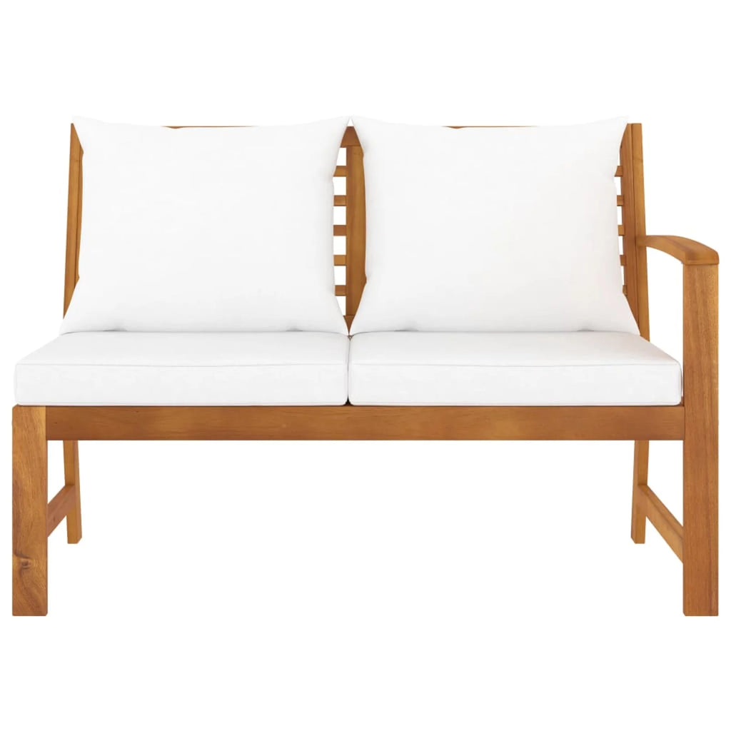 45.1" Acacia Wood Patio Bench with Cushion B36828