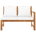 45.1" Acacia Wood Patio Bench with Cushion B36828