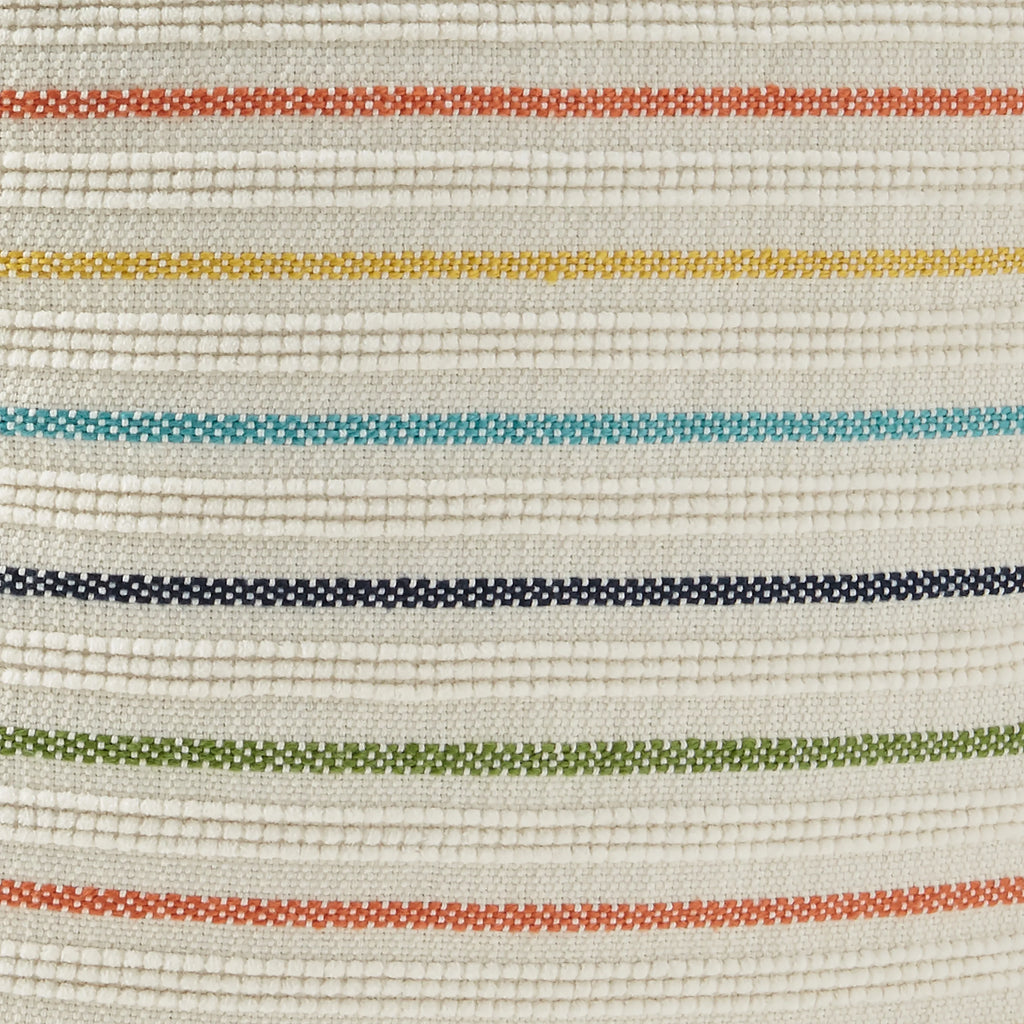Stripe Outdoor Pouf, 16", Multi-Color S24105