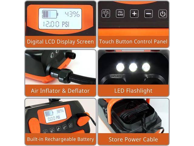 Portable Air Pump Compressor, Black V9177