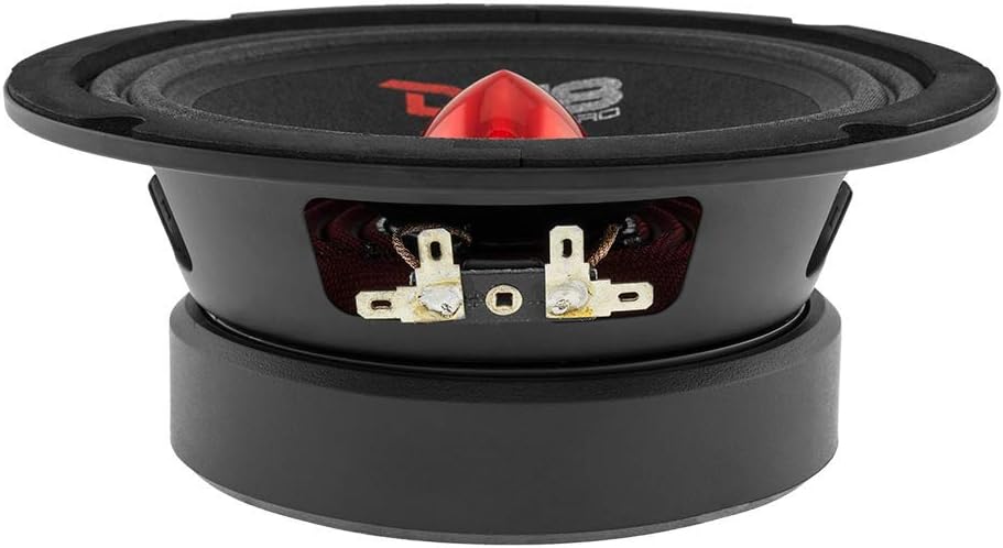 Red Aluminum Bullet 6.5 Midrange Loudspeaker 4 Ohms 480W Max (2 Speakers) E427462