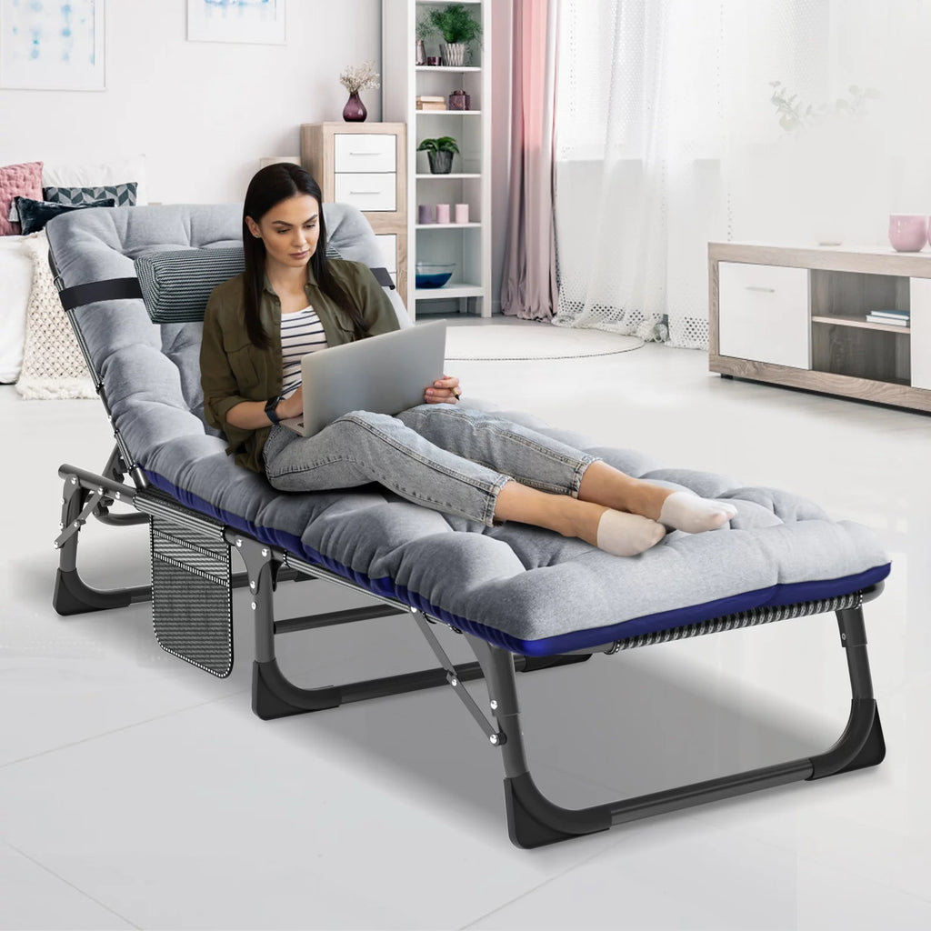 Camping Cot with Mattress and Pillow A262
