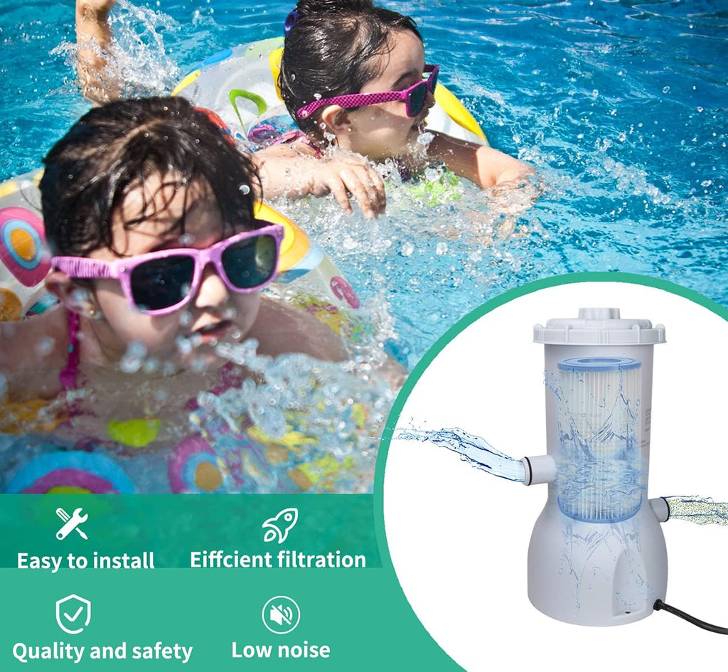 1000 GPH Clear Cartridge Filter Pump for Above Ground Pools, 110-120V with GFCI, Pack of 2 U77280
