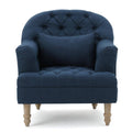 Tufted Club Chair in Dark Blue Q4932