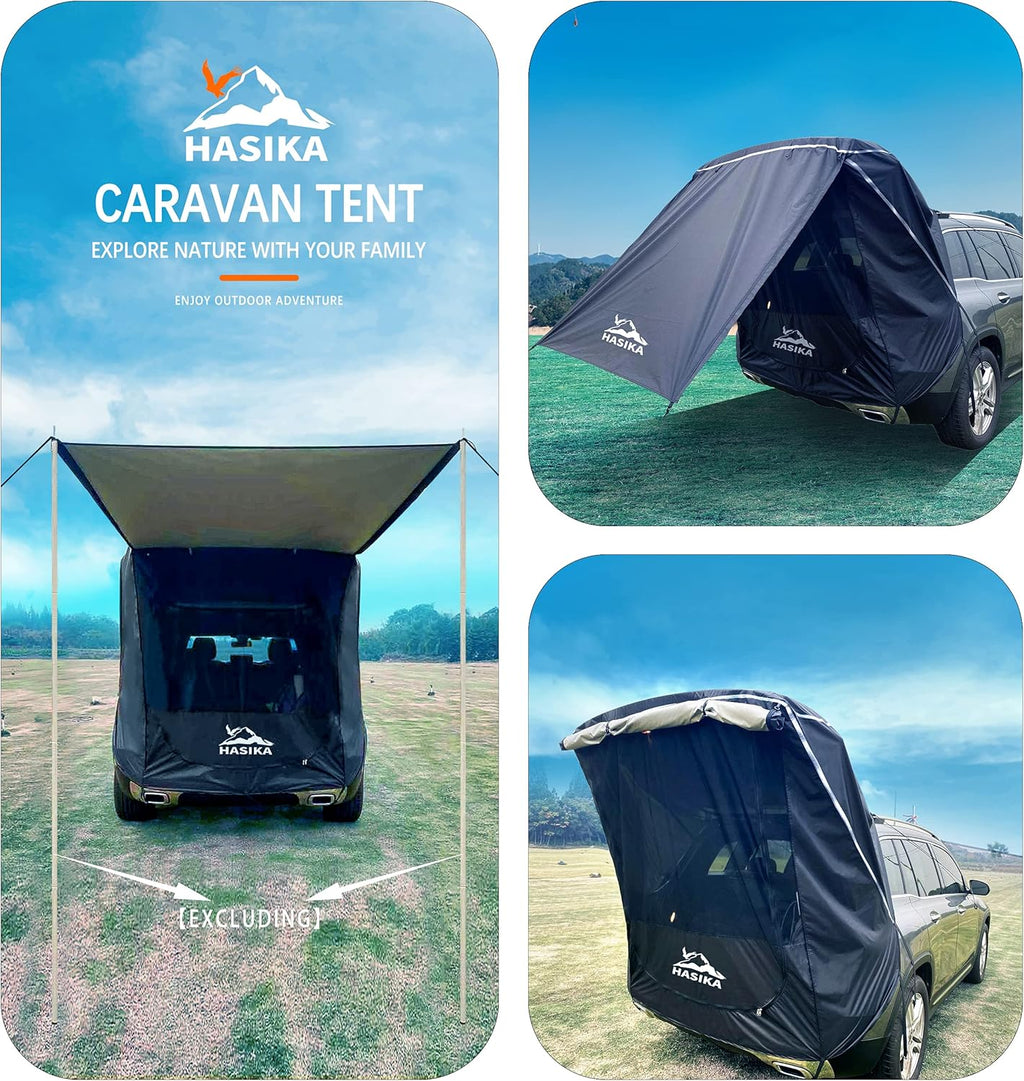 Black Waterproof 3000MM Tailgate Shade Tent for SUV Van X4747