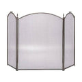 Chimney Arched 3 Fold Pewter Screen - 32 inch E4977