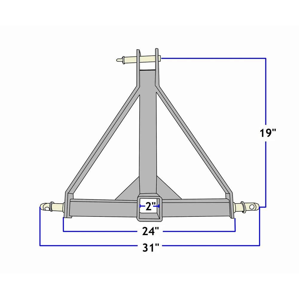 Orange 3-Point Receiver Hitch E2296