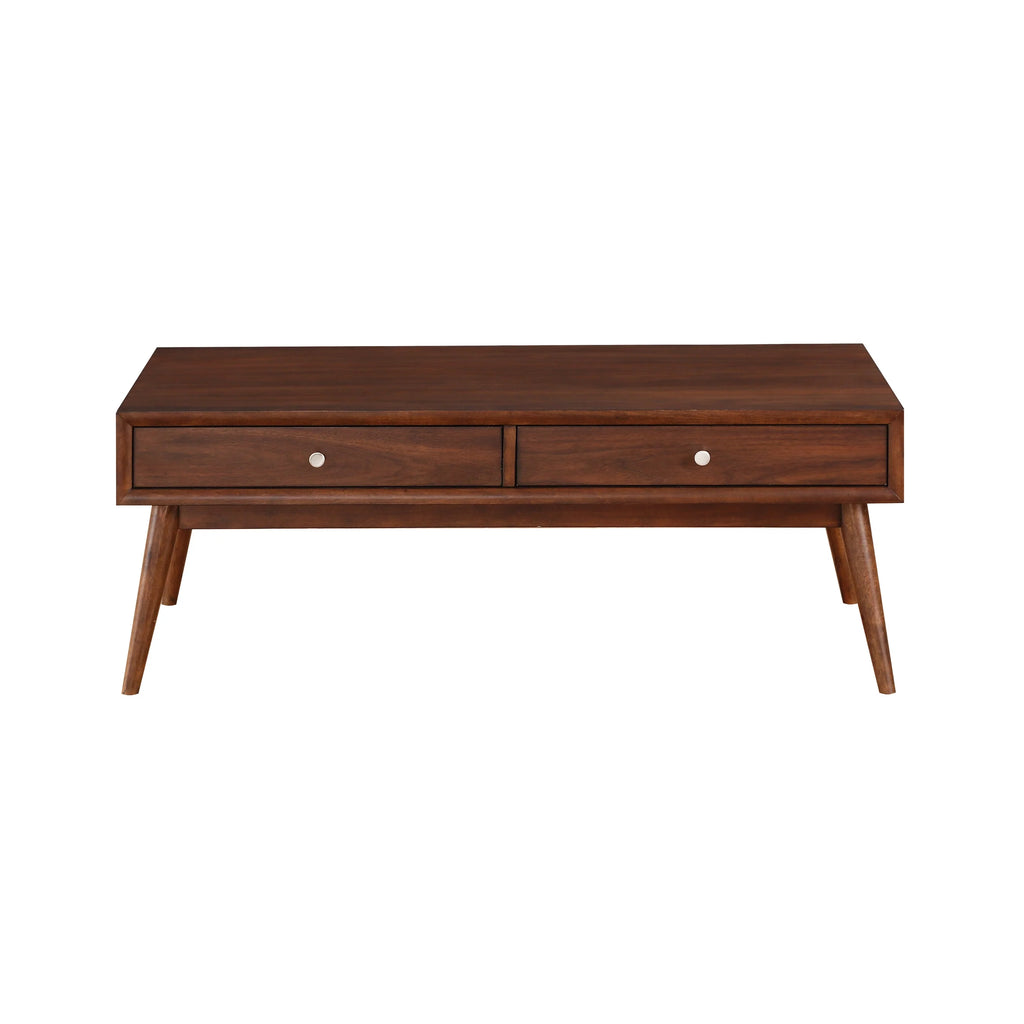 1 Pc Brown Wood Coffee Table with 2 Drawers G5375