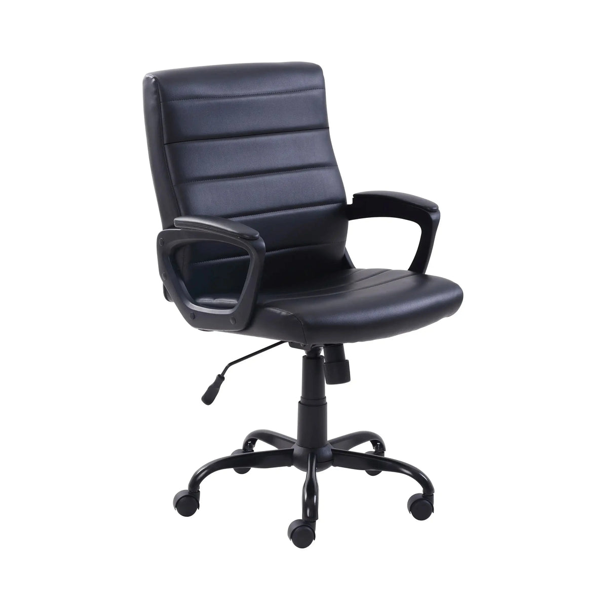 Brown Bonded Leather Office Chair with Arms D53702