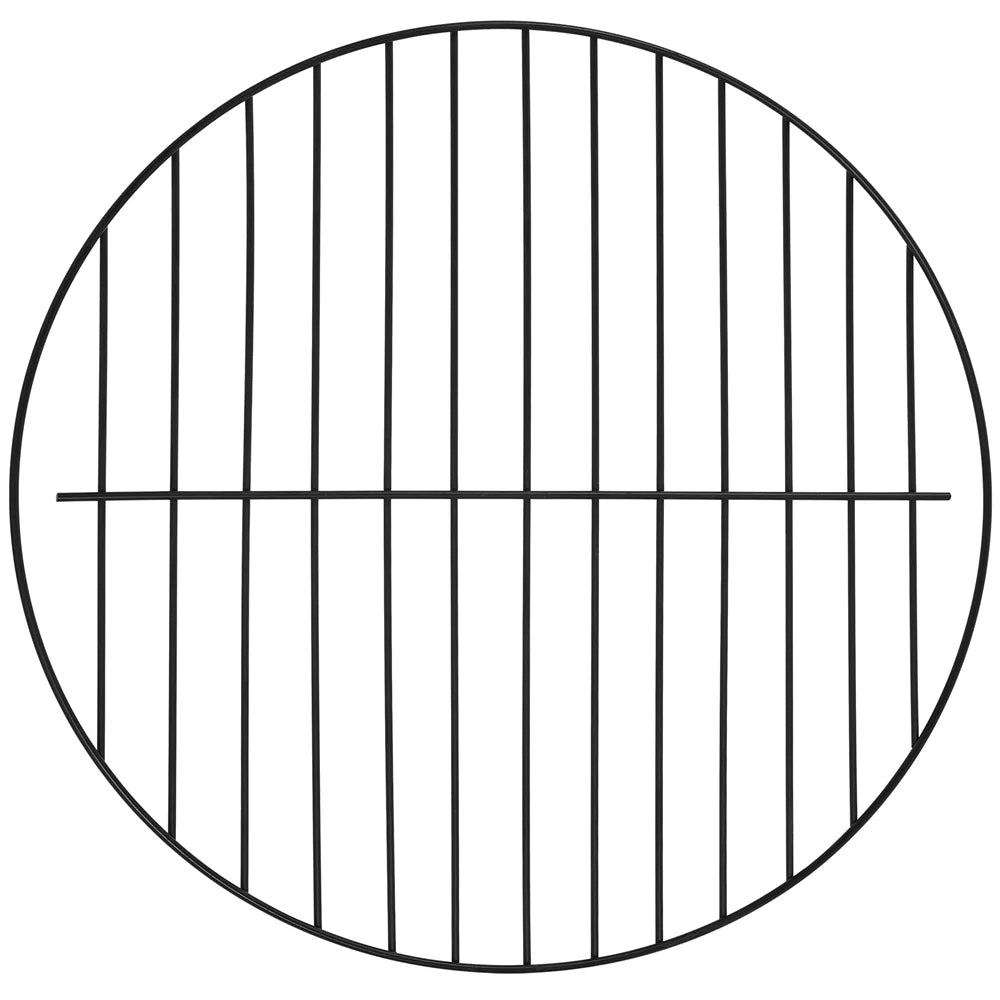 Black Iron Fire Pit with Spark Screen and Wood Grate S71558