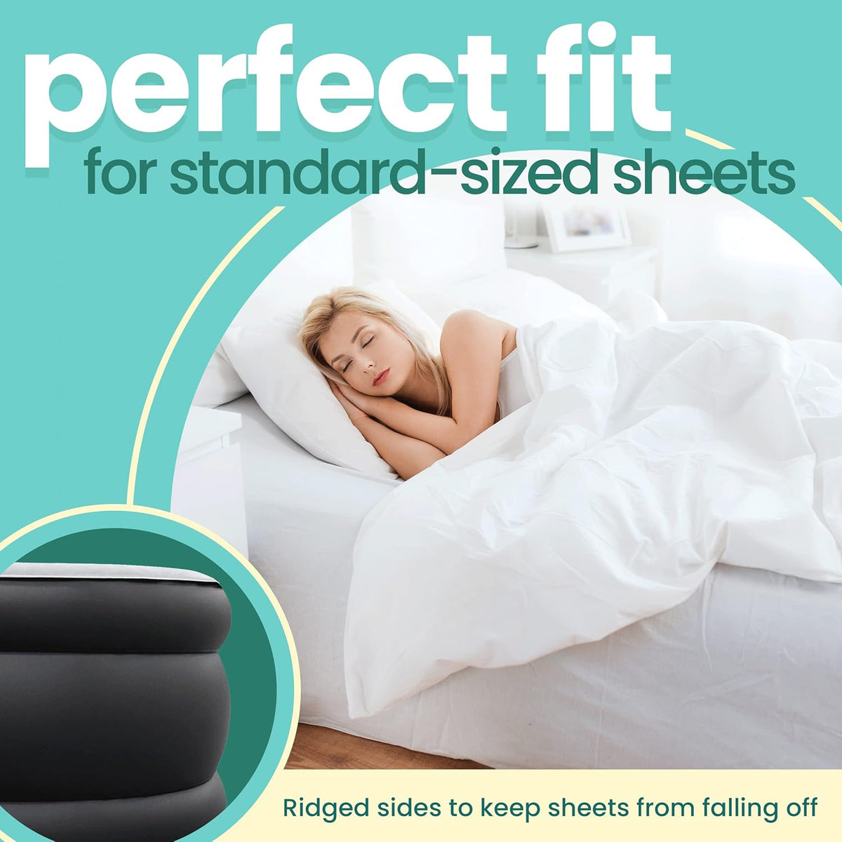 Twin Size Double-High Inflatable Air Mattress with Built in Pump N8800