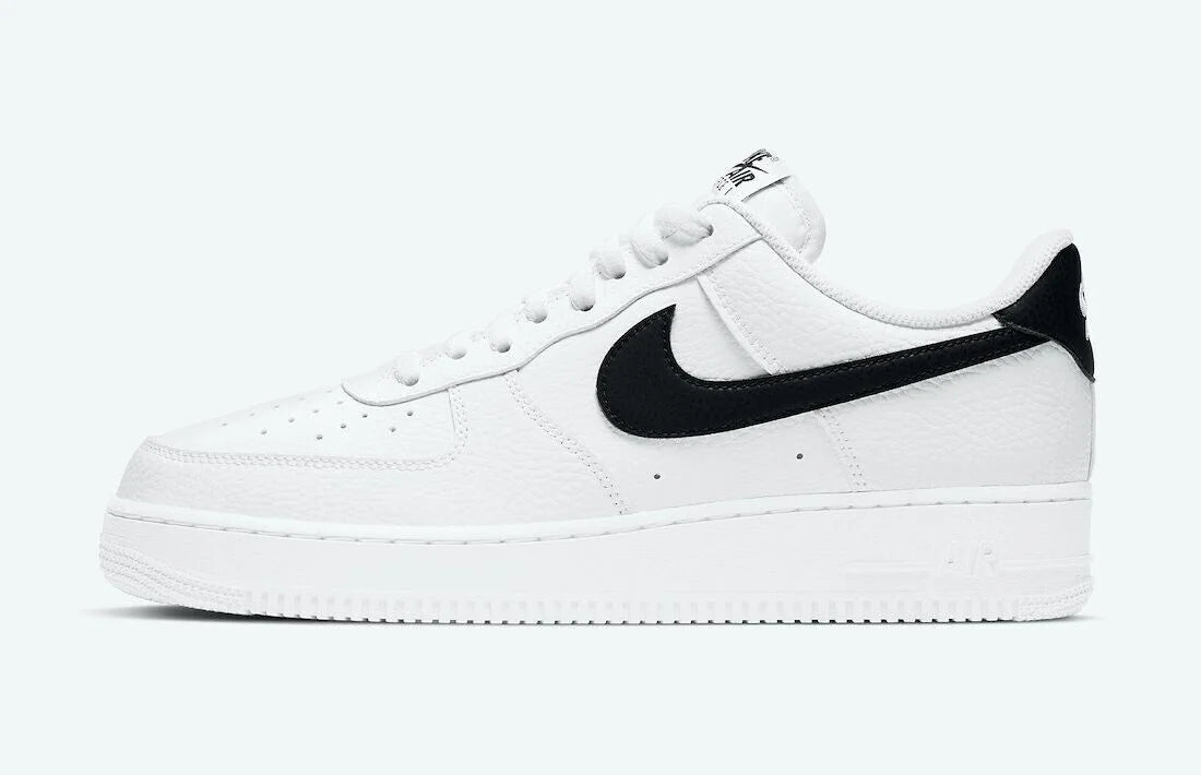 White Black Leather Sneaker Shoes Q5366