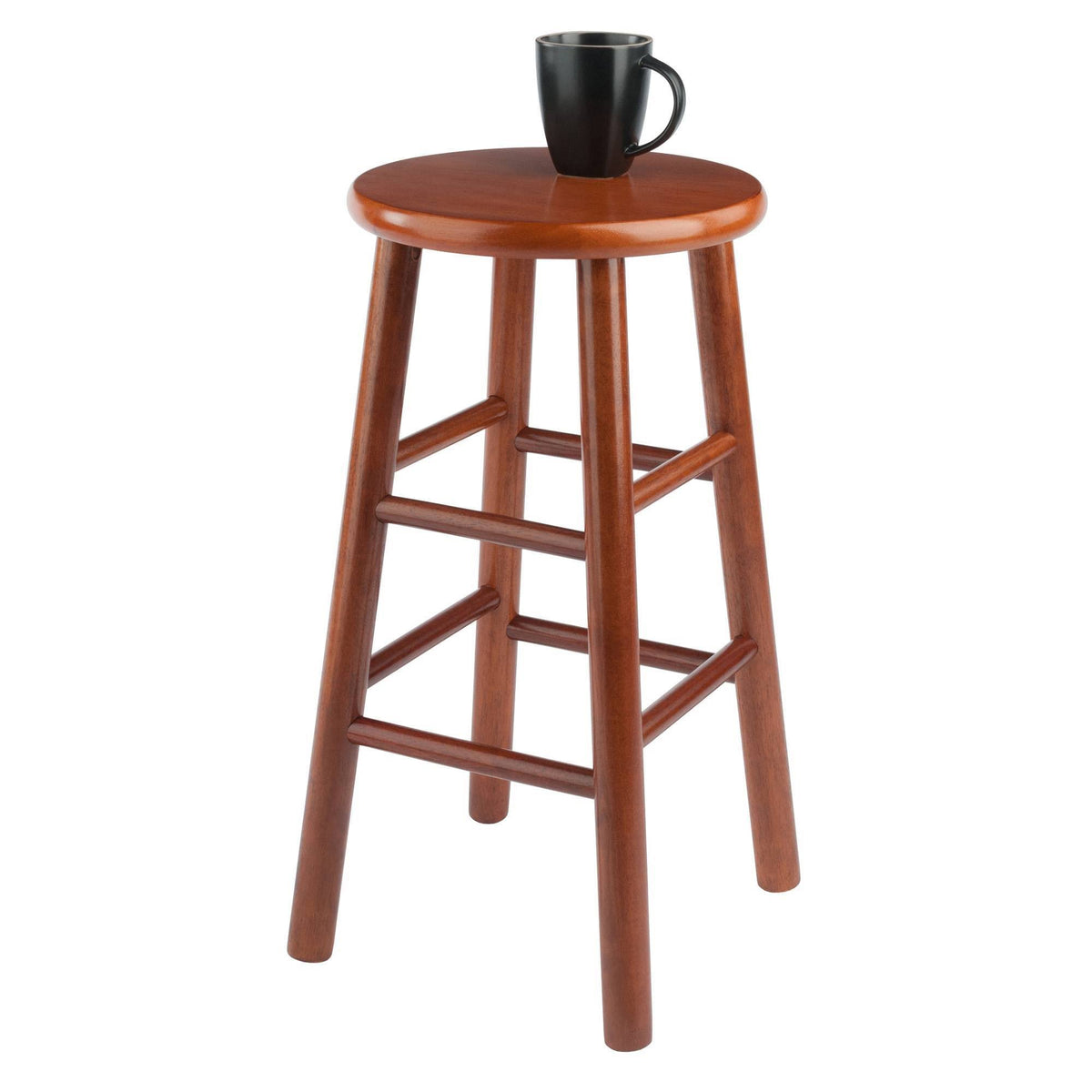 Cherry 24x22 Stool with Beveled Seat, Set of 2 K861