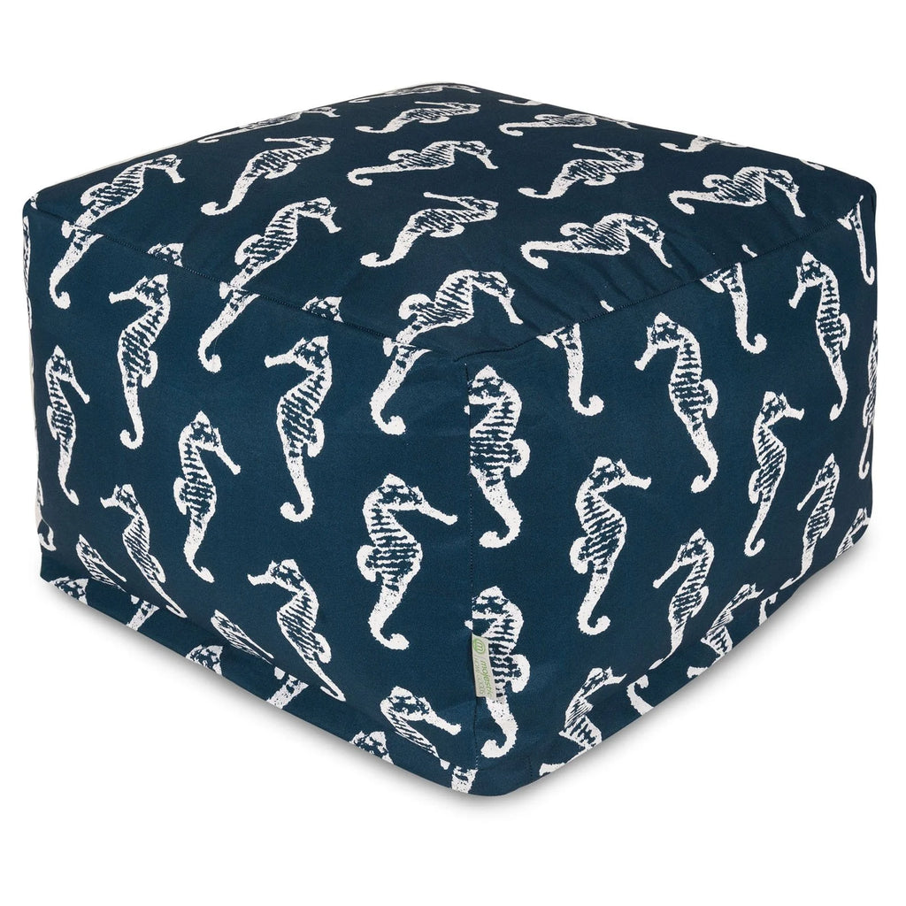 Sea Horse Indoor Outdoor Fabric Ottoman T4906
