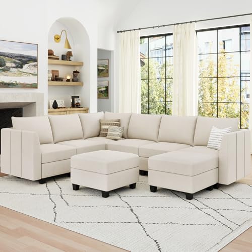 Large Modular Velvet Sectional Sofa with Storage, 9 Seats, Black F4775