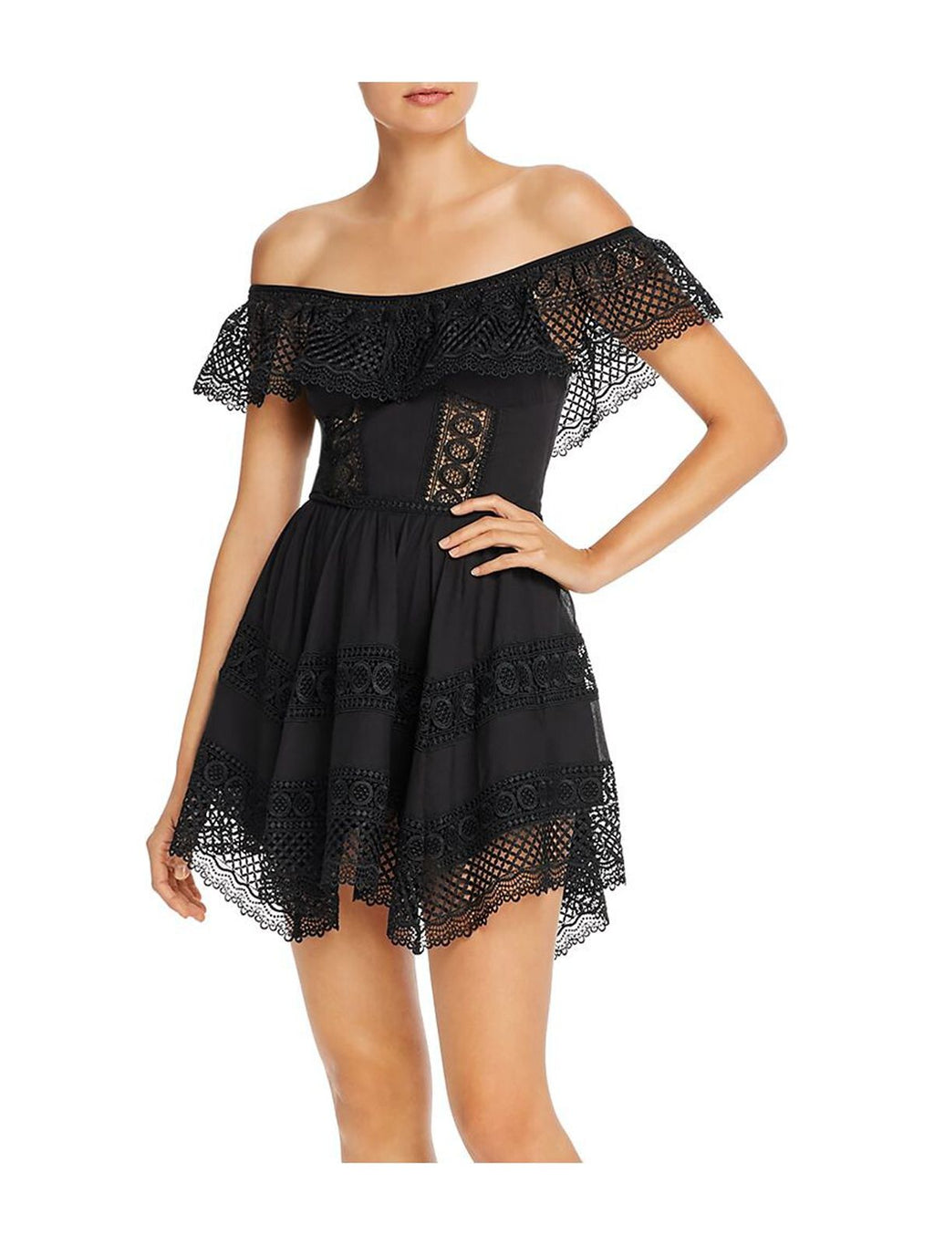 Black Zippered Pullover Dress X5078
