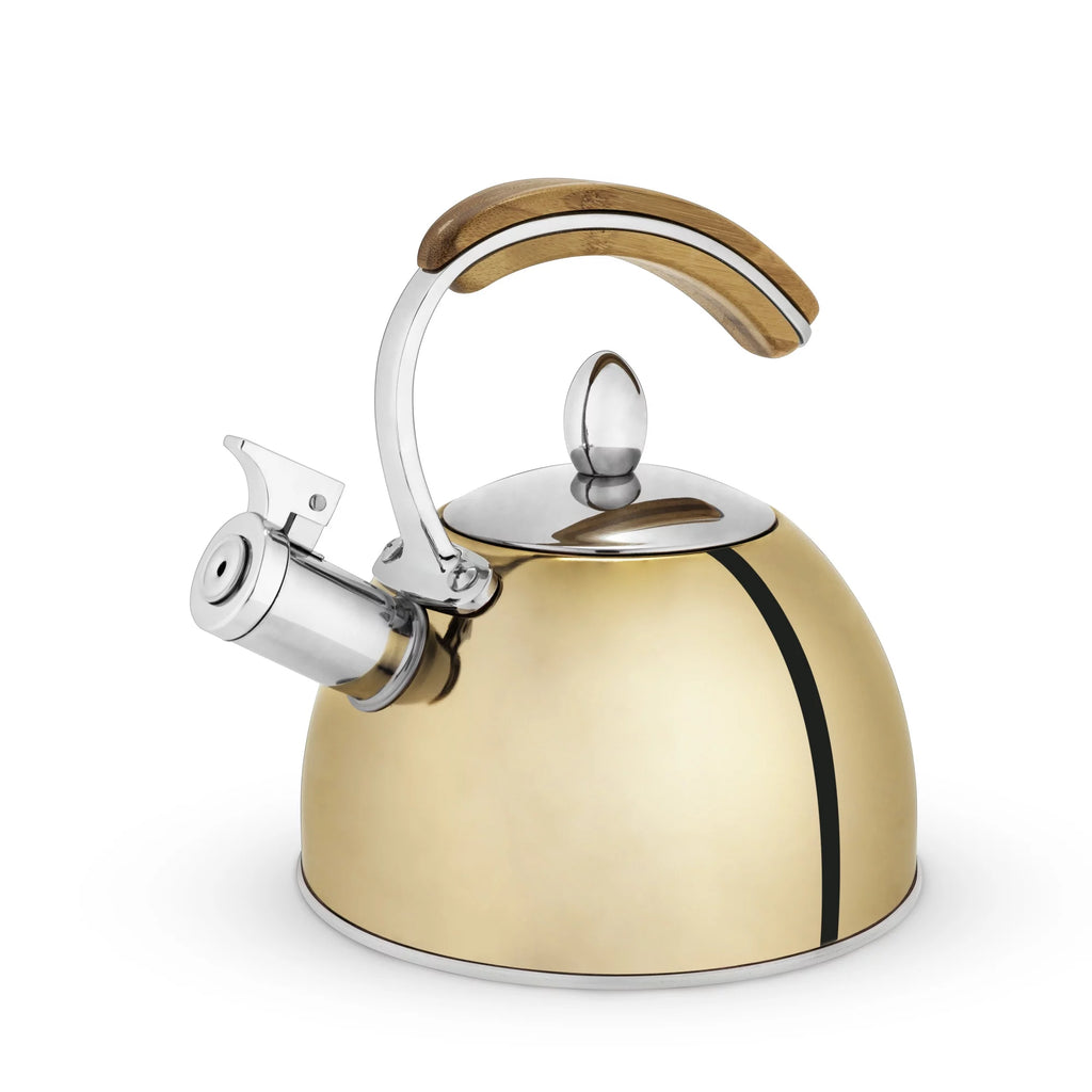 Gold Stainless Steel Whistling Tea Kettle X66552