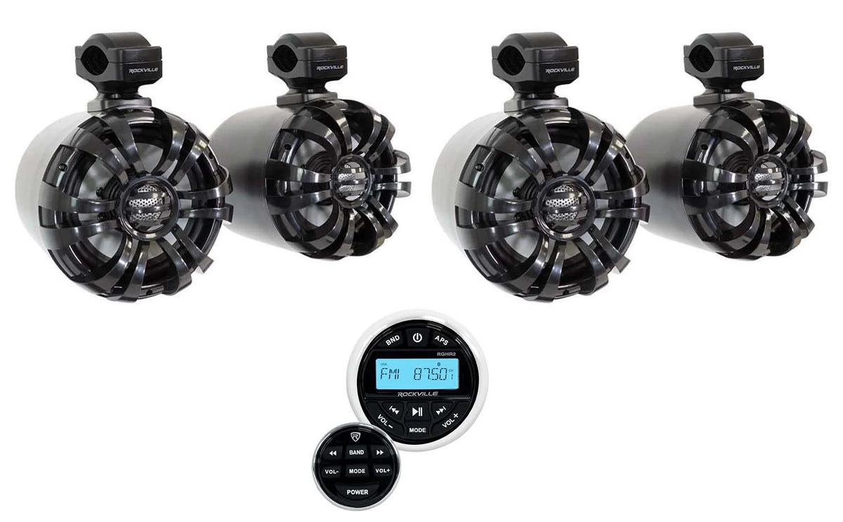 6.5" 600w Marine Wakeboard Swivel Speakers with Receiver D602