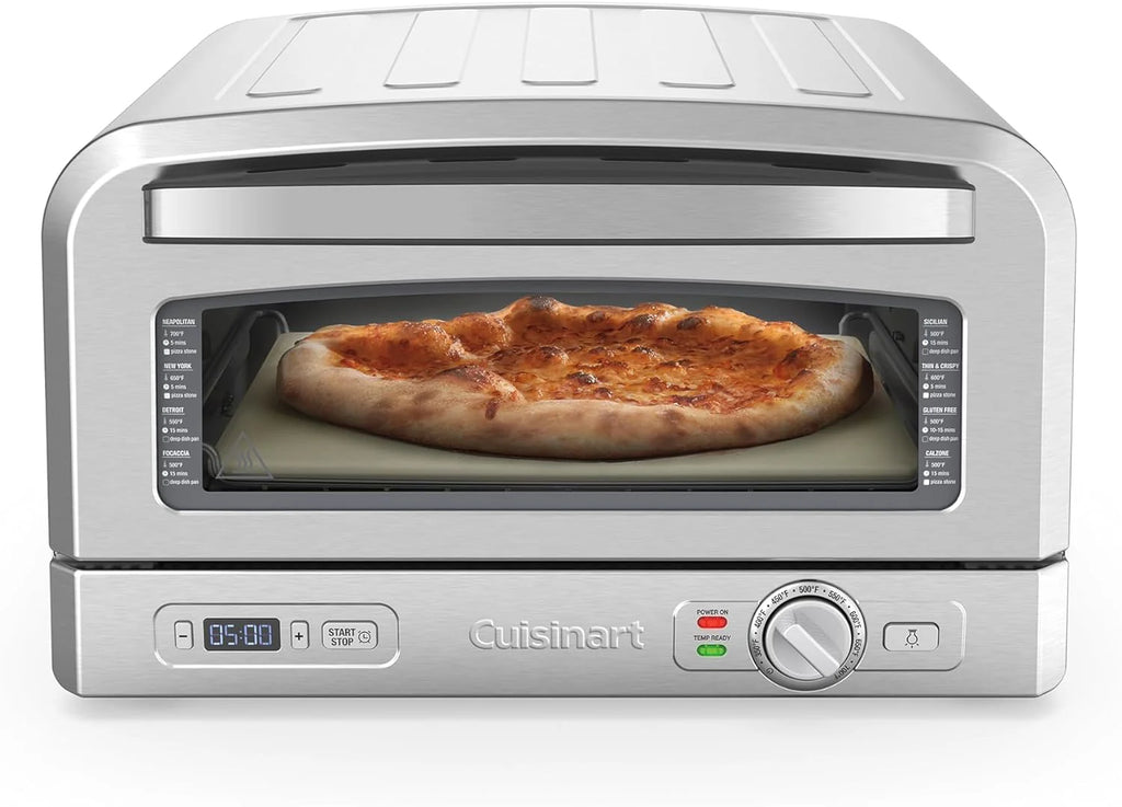 1800W Indoor Pizza Oven with Pizza Stone, Deep-Dish Pan & Pizza Peel Y8577