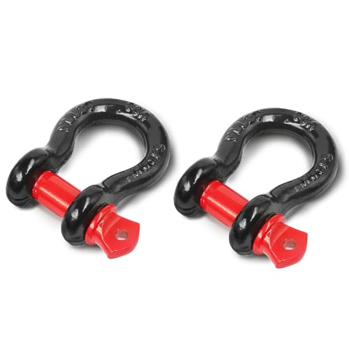 2 Pcs 1/2" D Ring Shackle 12 Ton with 5/8" Pin T445