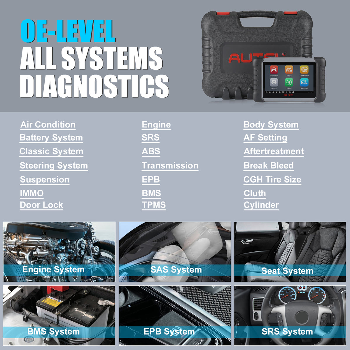 Autel MaxiCOM MK808Z Bi-Directional Full System Diagnostic Tablet J866