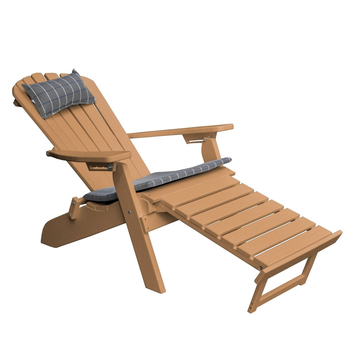 Recycled Plastic Adirondack Chair with Ottoman C470